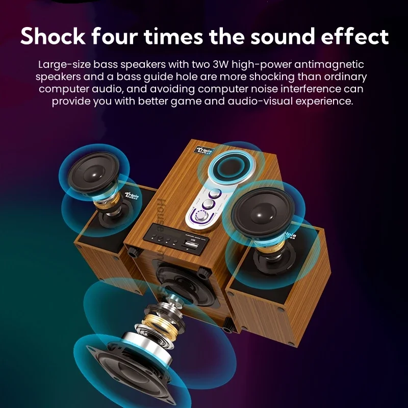 سوبر باس مع مكبر صوت رف كتب BT ، سكن خشبي ، هاي فاي المنزل ، كمبيوتر الوسائط المتعددة ، مزود طاقة USB ، صوت بلوتوث