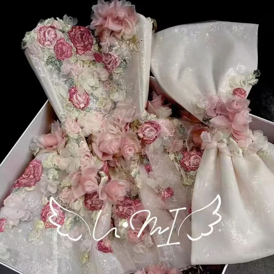 

Новое платье 2025 года, мечтательное цветочное платье феи для тяжелой промышленности, роза, супер фея, платье принцессы, вечернее платье, платье принцессы для дня рождения