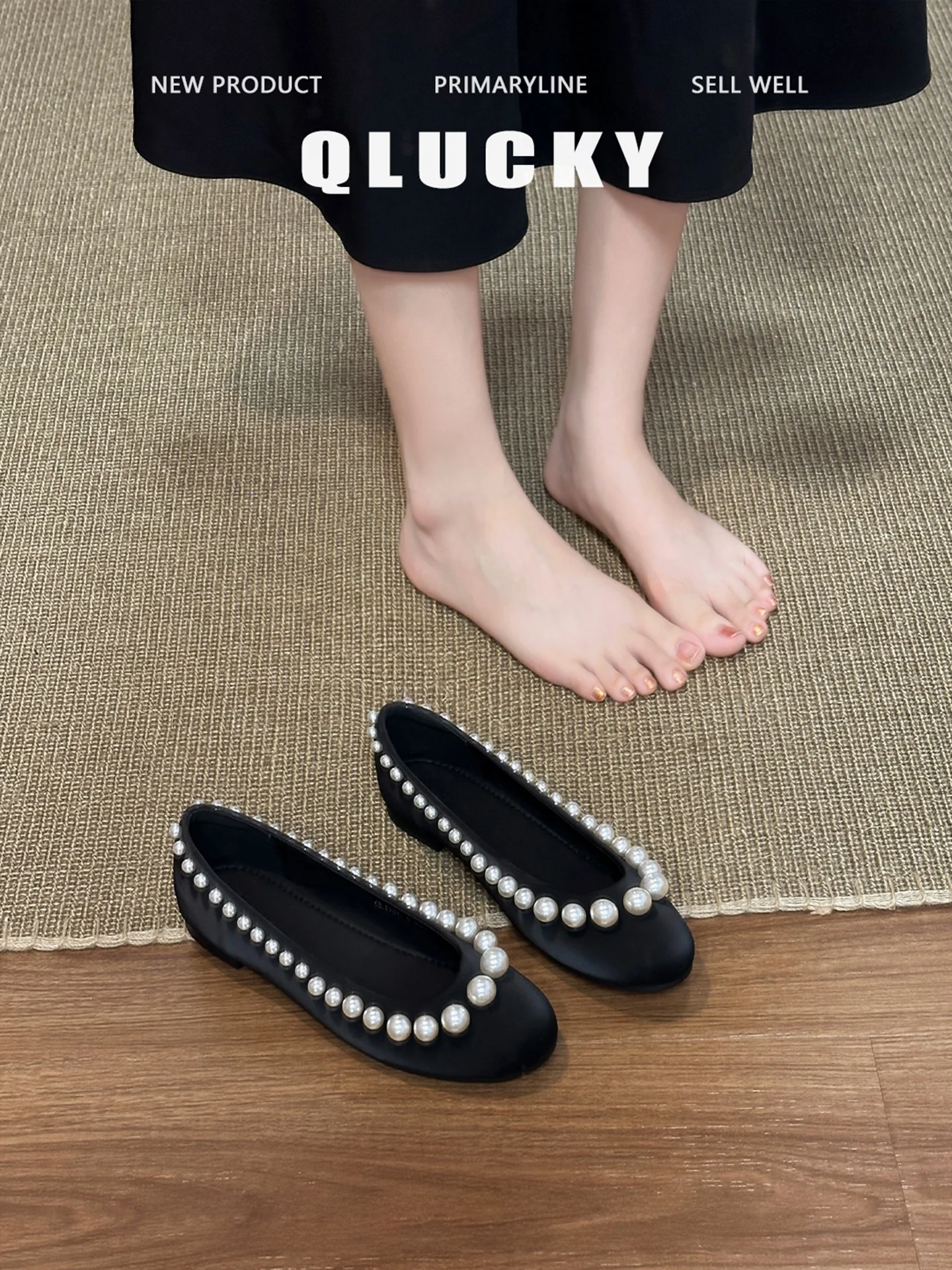 embellished-women's-autumn-shoes-leather-version-comfortable-slip-on-round-toe-flat-heel-fashionable-casual-footwear