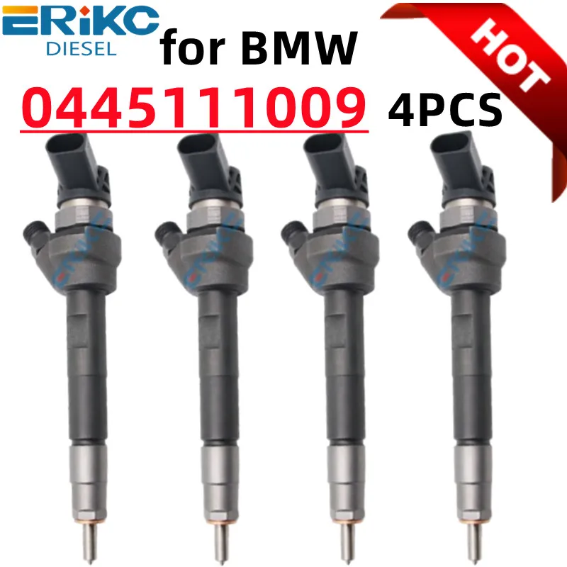 ERIKC 4PCS 0445111009 Common Rail Diesel injector 0445110743 0445110814 0 445 111 009 0445 110 814 for Bosch BMW 13538579236