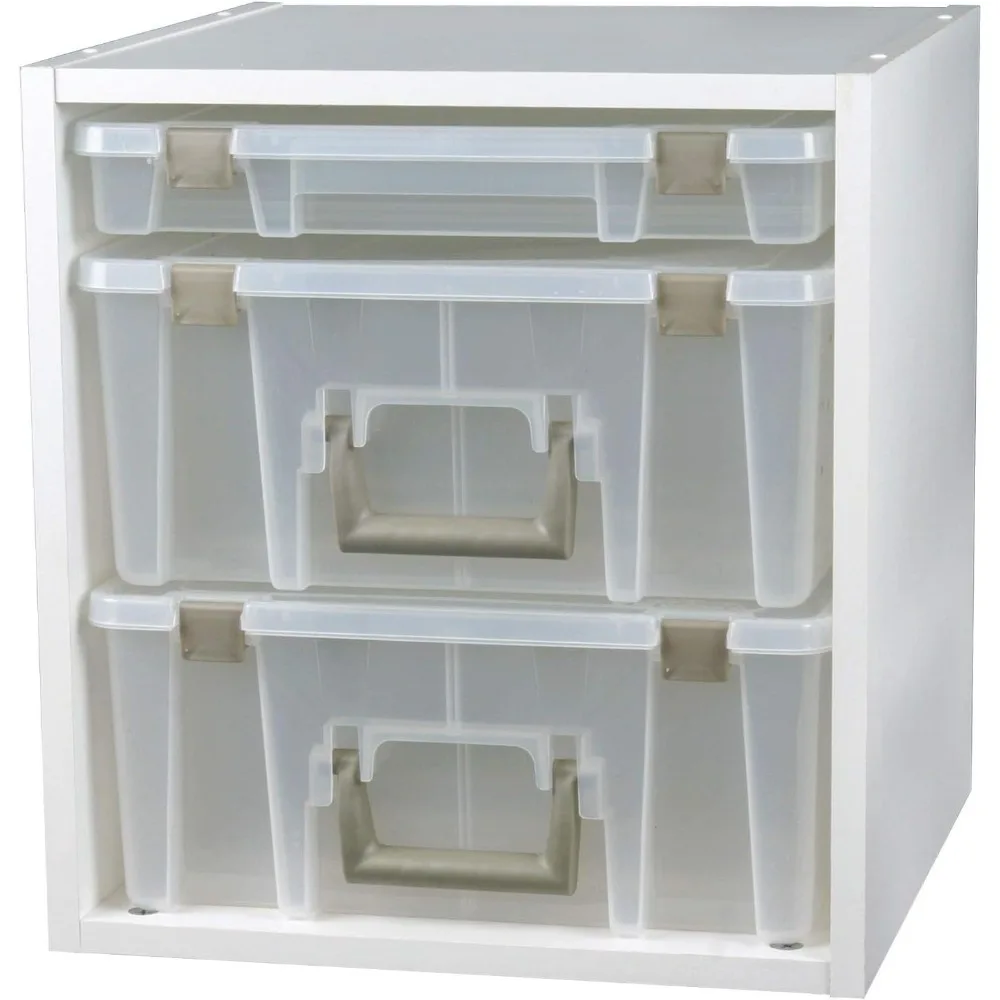 6855SC Super Satchel Cube - 15.5 x 16.75 x 15.625 in. Arts and Crafts Supply Storage with Pre-Drilled Holes, 6 Rail Set