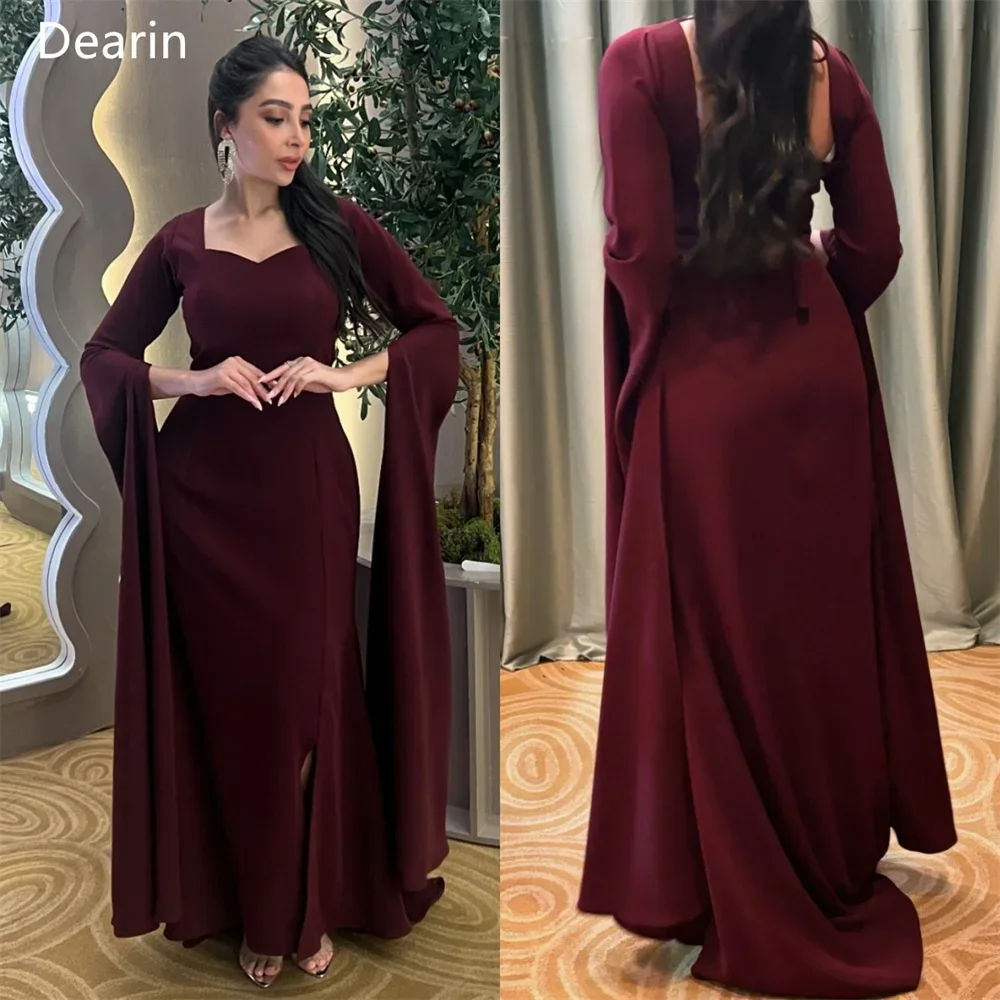 

Customized Prom Dress Dearin Sweetheart A-line Floor Length Skirts Draped Bespoke Occasion Dresses Saudi Arabia Formal Evening G