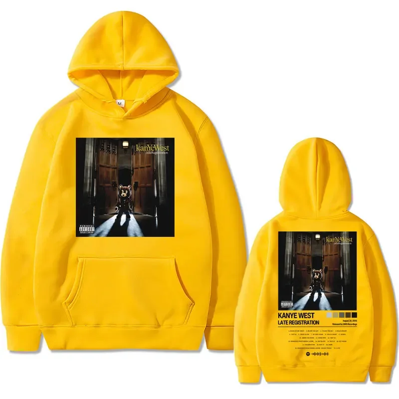 Rapper Kanye West Late Registration Album Cover Print Hoodie Male
