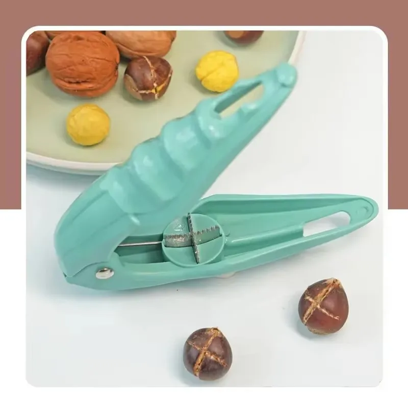 1pc Multi Functional Chestnut Bottle Opener Plastic Nut Clip With Cross Serrated Blade Household Kitchen Tool Plastic Nut Clip