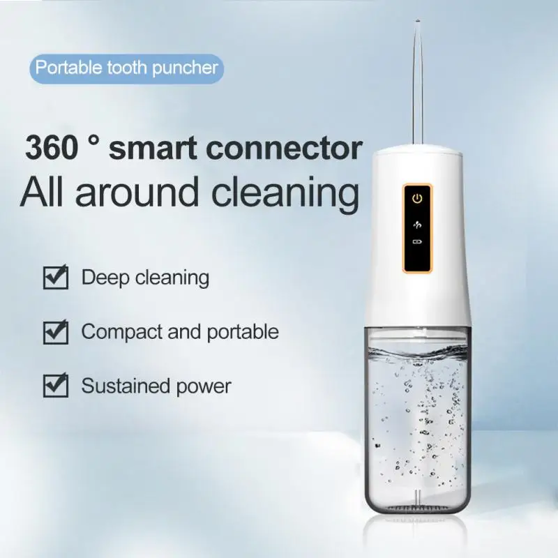 

Portable Oral Irrigator Water Flosser Water Jet Tools Pick Teeth Cleaner 3 Modes 230ML Water Tank Teeth Whitening Cleaner