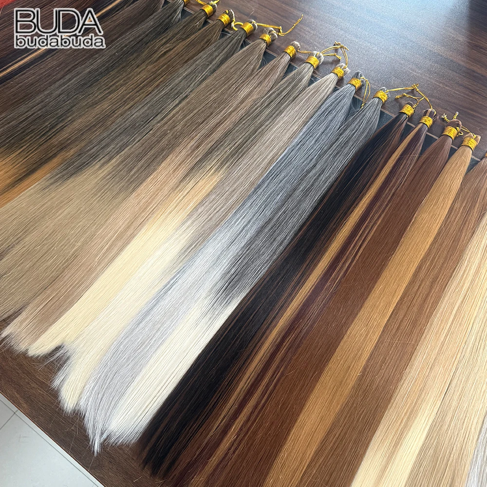 Extensiones de Cabello Sintético para Trenzas de Ganchillo, Cola de Caballo Recta de 26 Pulgadas, Ombre Marrón Gris