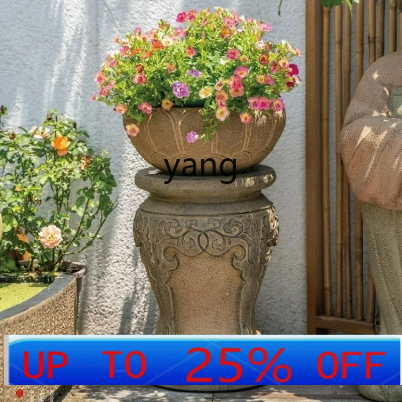 

LTT китайский сад блок камня, используемый в качестве сиденья, уличный цветочный горшок, садовый бонсай, балкон, пейзажное украшение