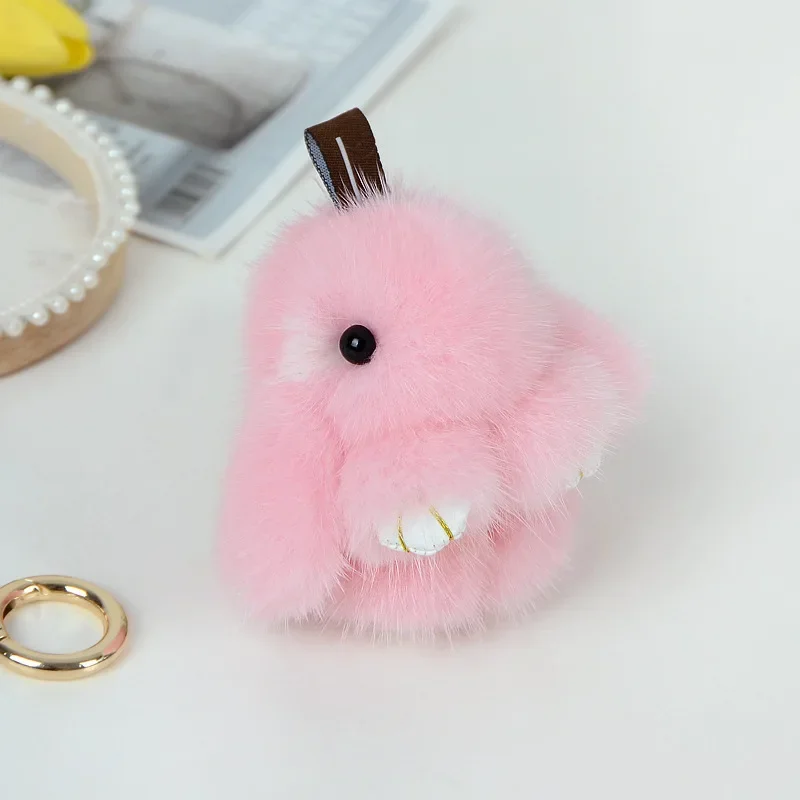 

Stuffed Mini Size Dead Rabbit Pendant Otter Rabbit Fur Little Rabbit Keychain Bag Hanging Decoration Plush Brithday Gift for Kid