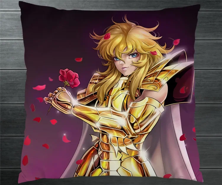 Saint Seiya Gold Zodiac Pisces Aphrodite Fanart 40*40cm Pillowcase Pillow Case Cover Cosplay Gift BED/SOFA/CAR Decor