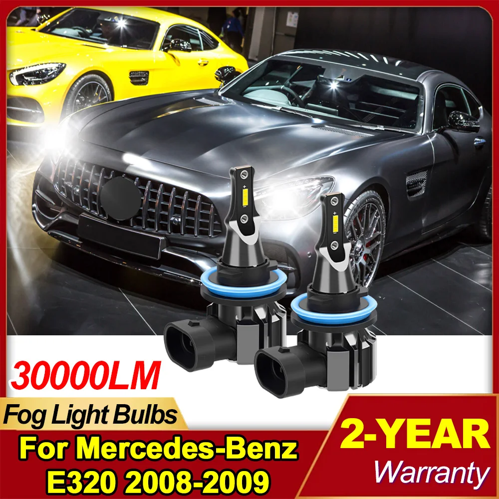

2 шт. H11 30000LM противотуманные фары 3570 CSP супер яркие светодиодные автомобильные лампы Plug & Play без вентилятора для Mercedes-Benz E320 2008-2009