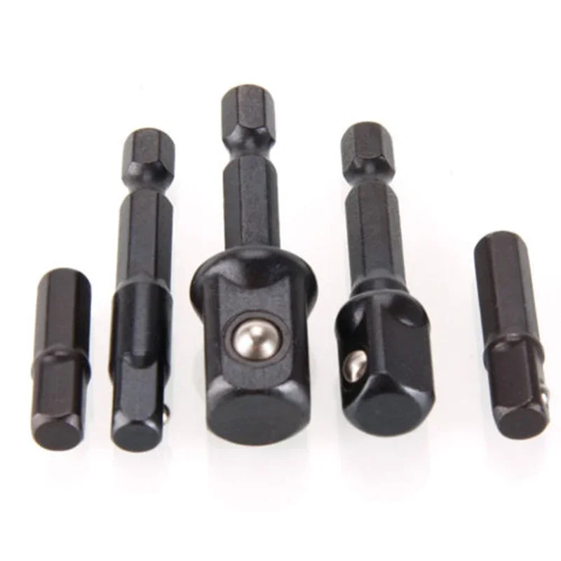 العلامة التجارية الجديدة المقبس بت محول استبدال القياسية 5 قطعة 1/4 "3/8" 1/2 "الحفر رأس المفك عدة تمديد الطاقة بار