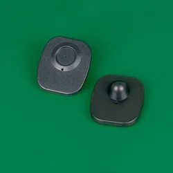 100 Pieces RF Anti-Theft Hard Tag Clothing Anti-Theft Buckle Black Small Square Size 48 * 42