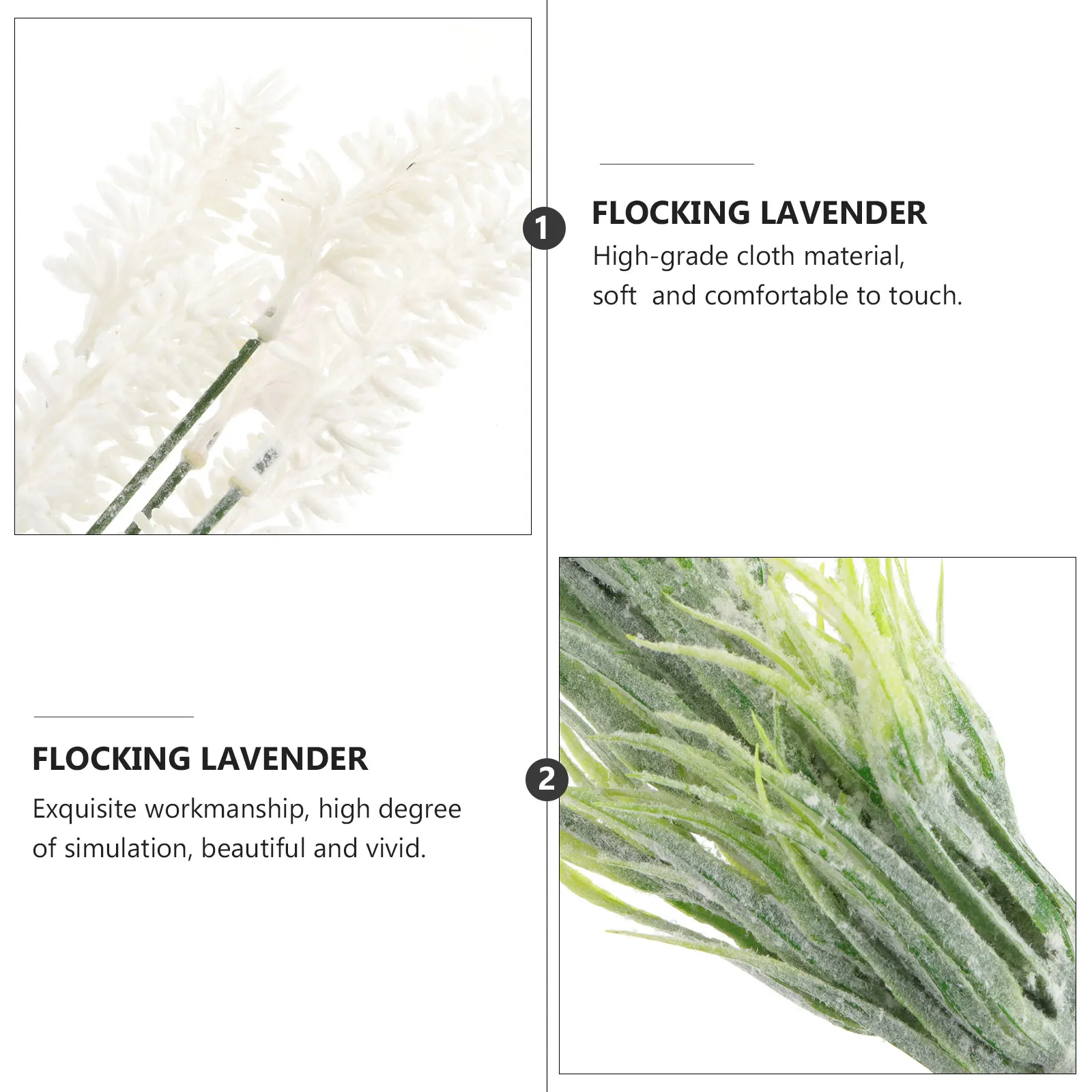 

6 Pcs Artificial Lavender Decor Premium Engineering Plastics Faux Plants Home Office Study Room False Lavender nament