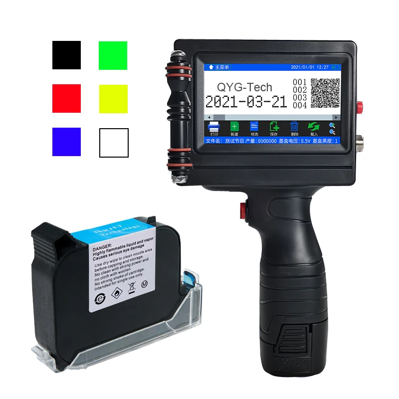 Imagem -04 - Qyg 2588 2588 Mais 2588 Mais m 12.7 mm Eco Solvente-baseado Rápido Seco Cartucho de Tinta de Secagem Rápida para Nenhuma Impressora a Jato de Tinta Handheld Criptografada