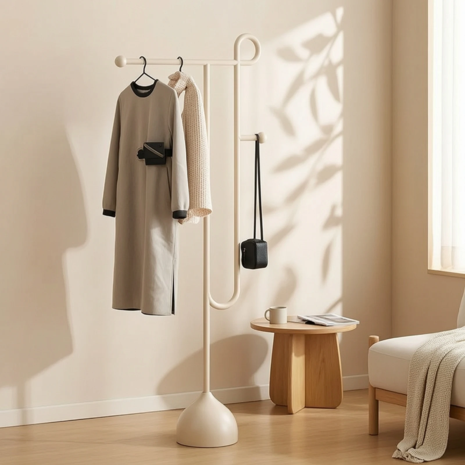 Floor Coat Rack Stable Coat Rack with Weighted Base Stylish Long-Lasting for Entryway, Bedroom