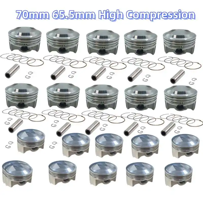 

20sets Motorcycle 65.5mm 70mm Big Bore High Compression Piston Pin Rings Kit