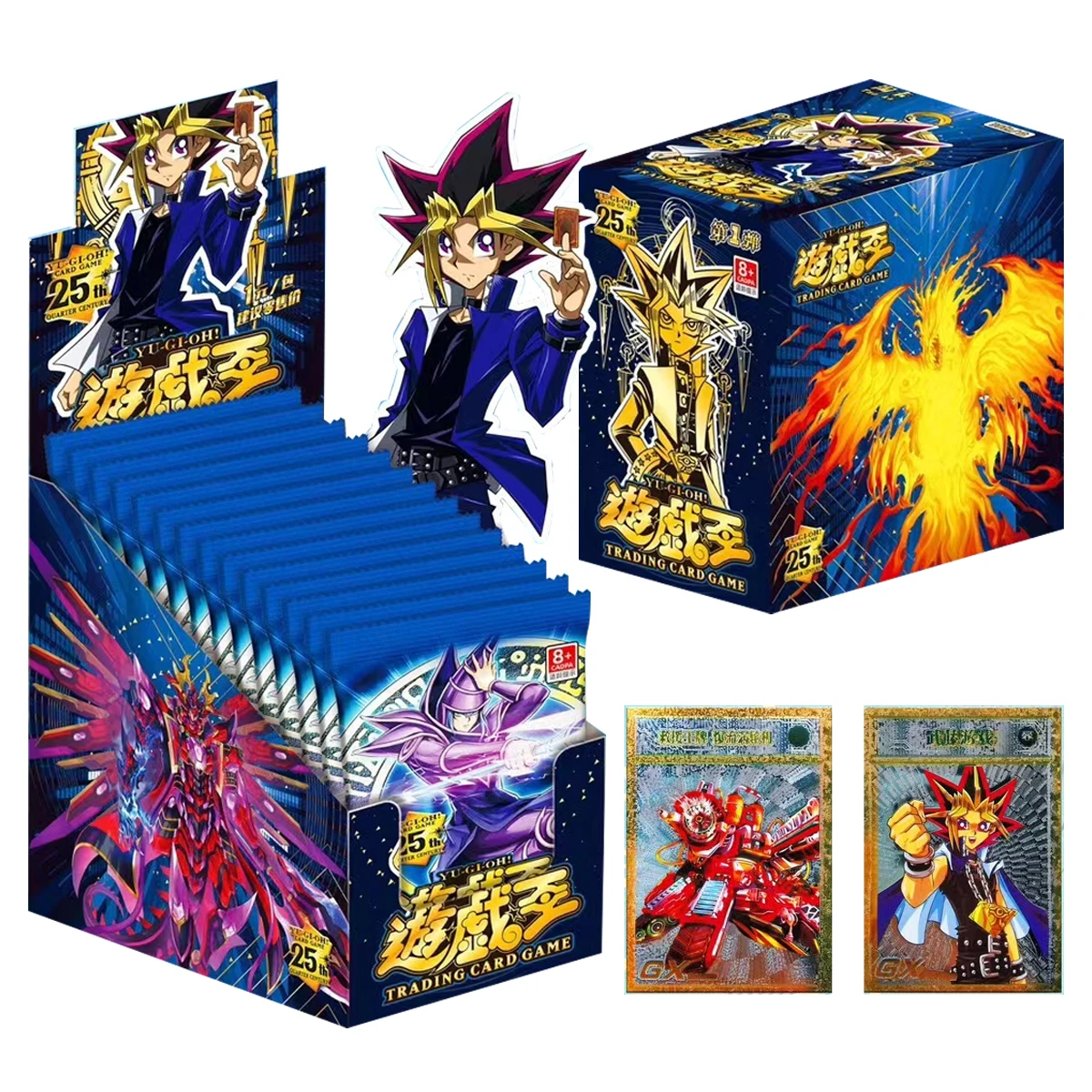 Nowe karty kolekcjonerskie Bandai Yu-Gi-Oh Figurki anime Niebieskie oczy Biały smok Karty egipskie Trzy iluzoryczne bogowie Karta YuGiOh