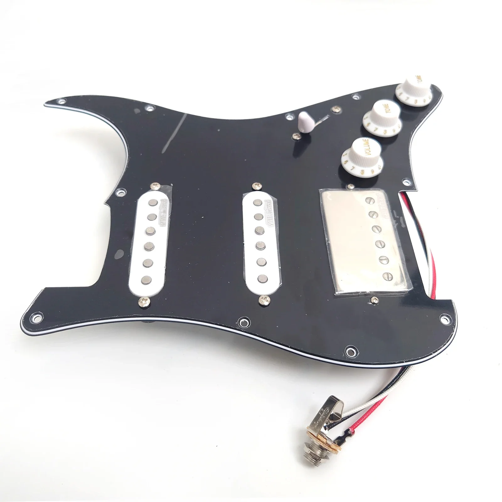 SSH Guitar Prewired Loaded Pickguard Set,Alnico 5 Humbucker Pickups for ST Guitar Electric Guitars Replacement Parts