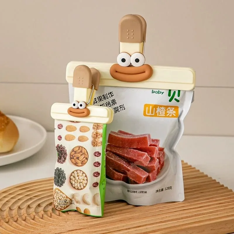Clip de sellado creativo para bolsa facial, herramientas de cocina, Clip pequeño decorativo para refrigerador, almacenamiento de bolsas de plástico para alimentos, 1-12 Uds.