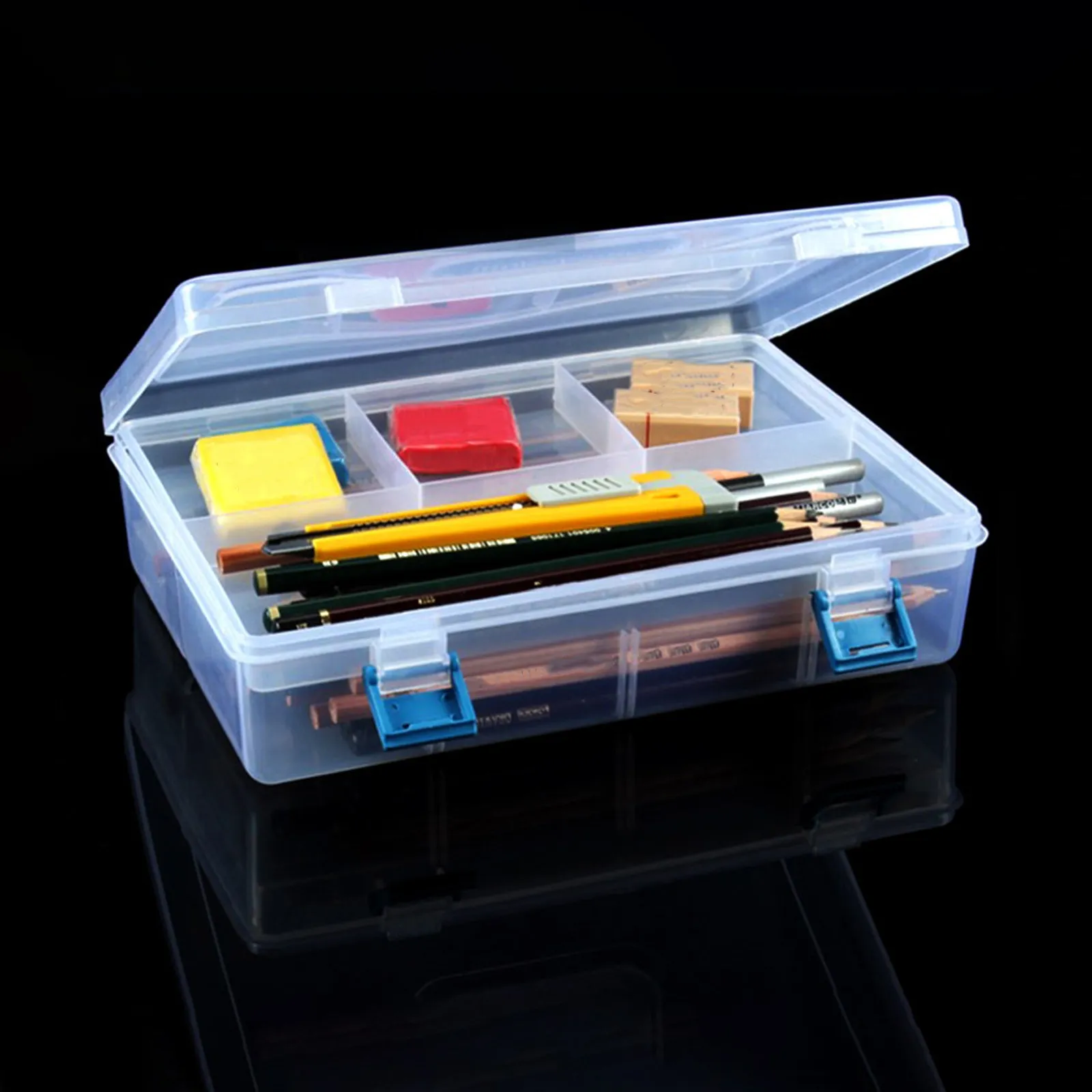 

Набор из 2 органайзеров для канцелярии: Пластиковый контейнер премиум-класса с двойным отделением, подставка для ручек, большая вместимость для школы, офиса, творчества