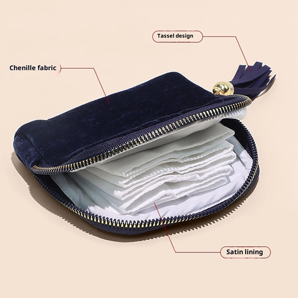 حقيبة تخزين المجوهرات مكونة من 5 طبقات، أكياس مجوهرات مخملية لساعة سوار وخواتم وحلق كريستال، حقيبة مجوهرات محمولة للسفر #5