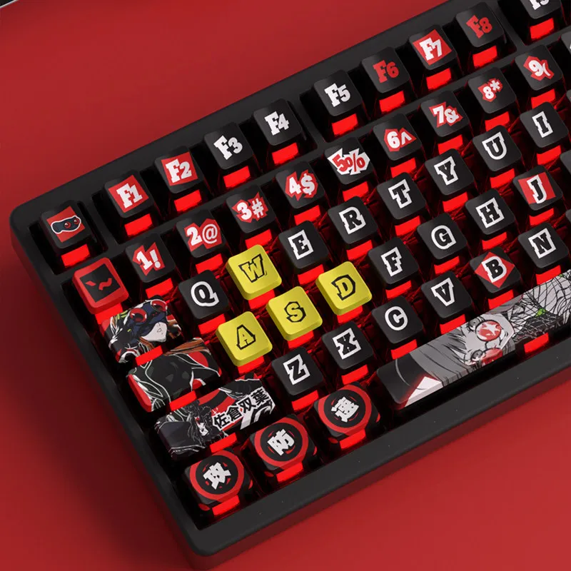 Futaba Sakura Kasumi Yoshizawa 5 Keycaps OEM Height 5-sided Sublimation PBT High-value Gaming Key Cap for Mechanical Keyboard
