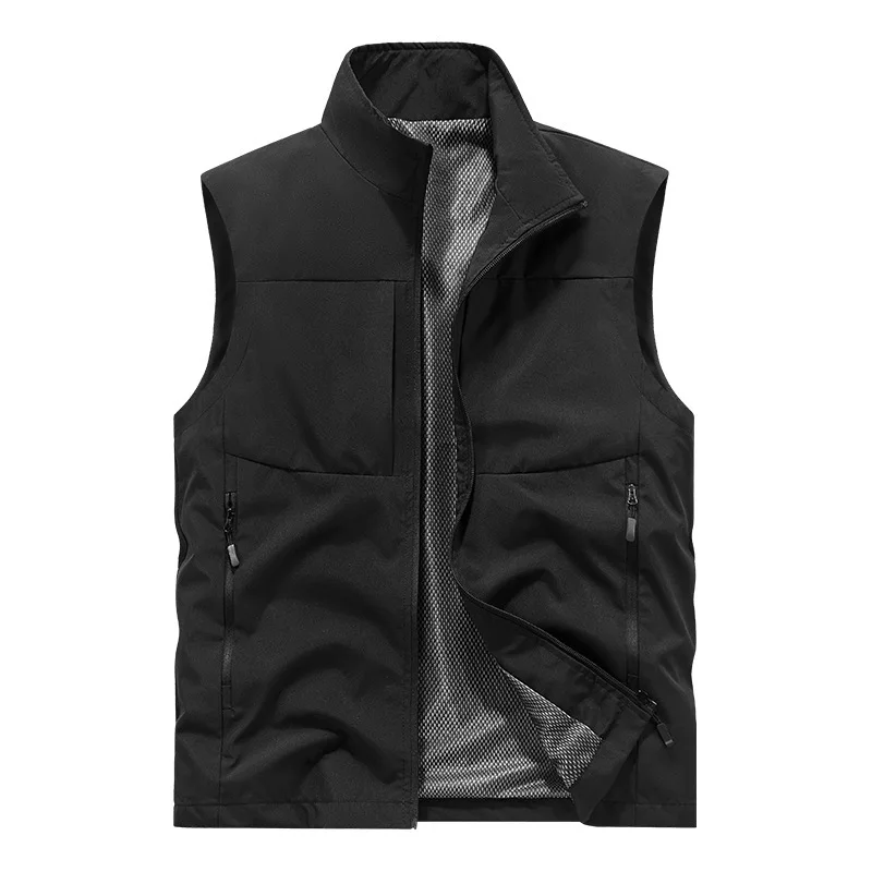 Men's Sleeveless Vest Fashionable Stand-Up Collar Outdoor Spring Cross-Border Bestseller Wearable