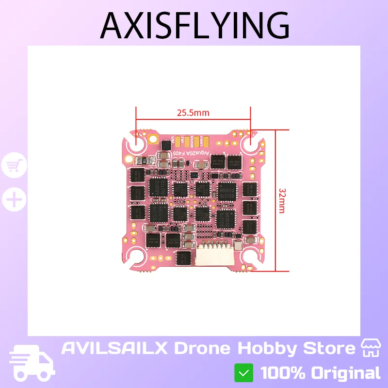 Axisflying ARGUS 20A F405 FPV Drone Flight Controller - High Performance FC for Racing Drone/FPV Quadcopter
