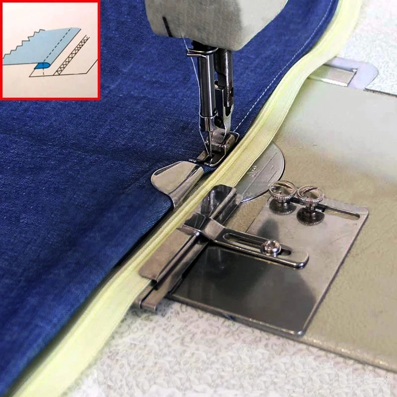 

Industrial Sewing Machine Crimping Presser Foot, Lap Seam Folder, Fast One Side Zipper,Upper Zipper Hemming Attachment
