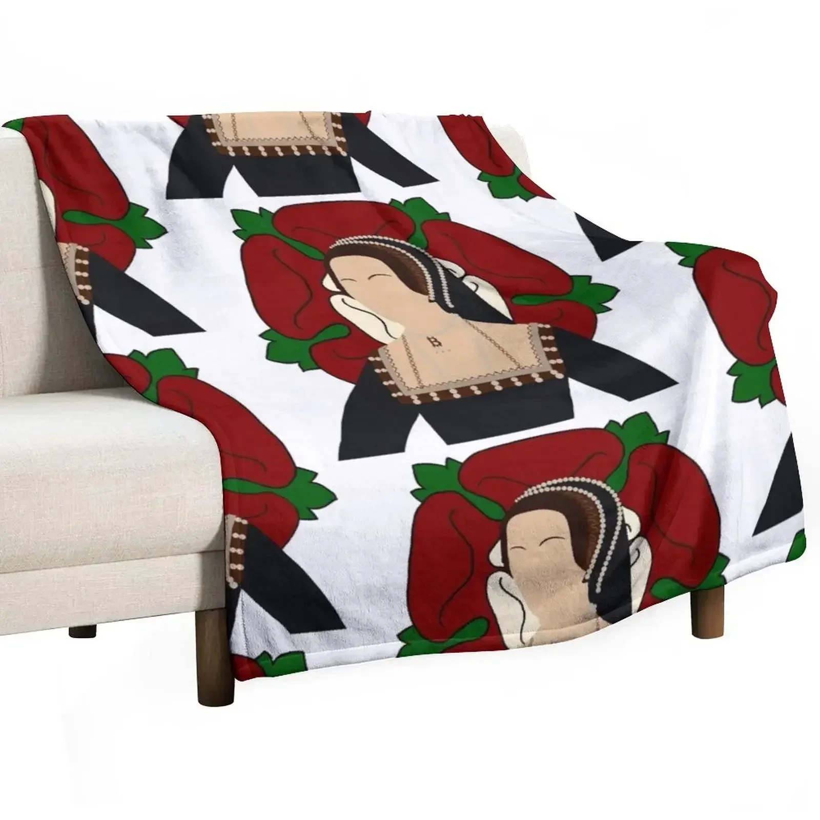 Anne Boleyn & Tudor Rose Throw Blanket Blankets For Bed blankets and throws Beach Blankets