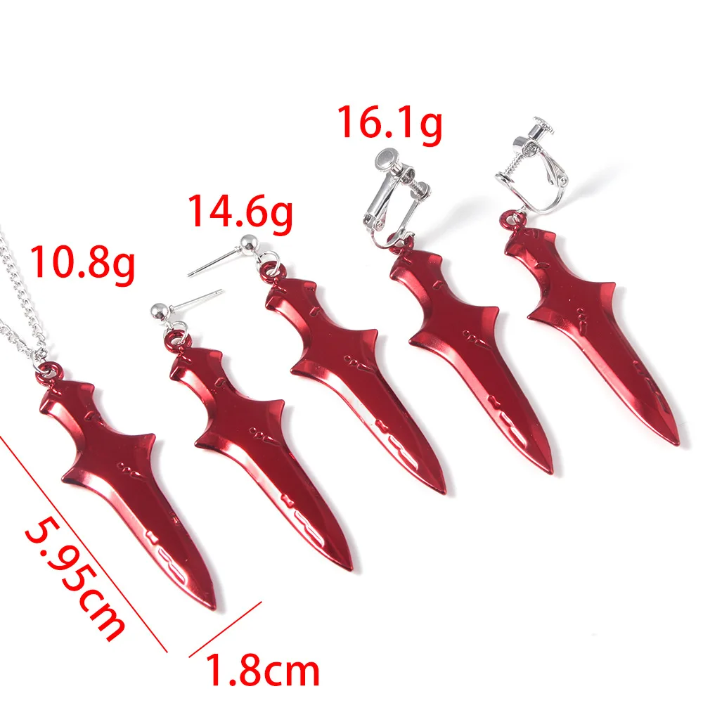 Anime Shaman King Necklace Yoh Asakura Sword Of The Soul Of Budu Model Metal Earring Pendant For Unisex Fans Cosplay Props GIfts view 6