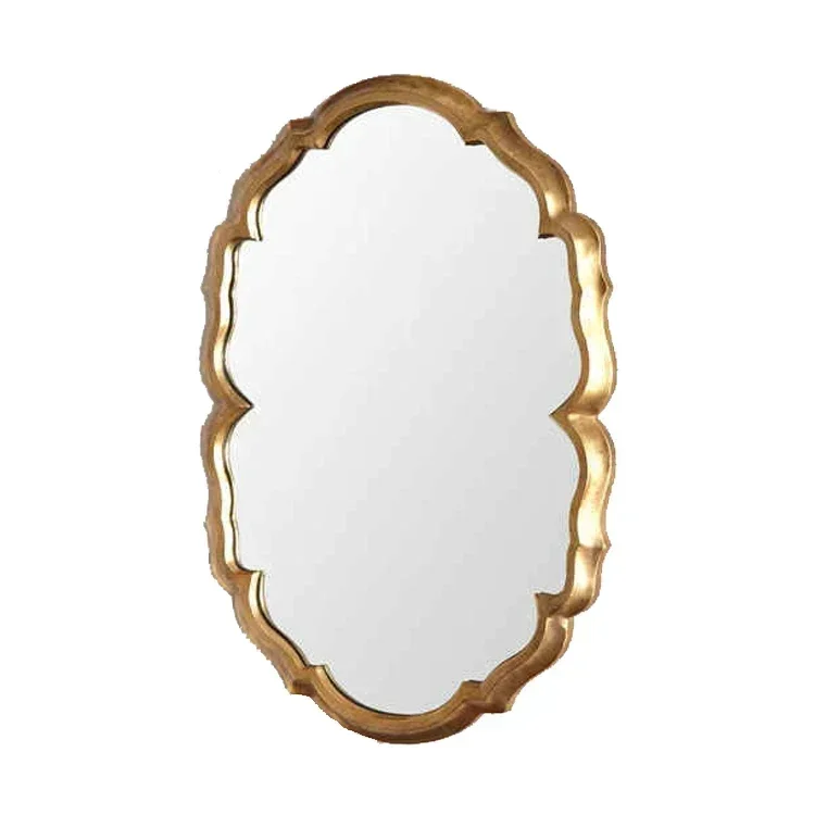 TTTTA13 Antique Round Neoclassical Entrance Decorative Mirror Background Wall Wall Wall Hanging Mirror Entrance Fireplace Mirror