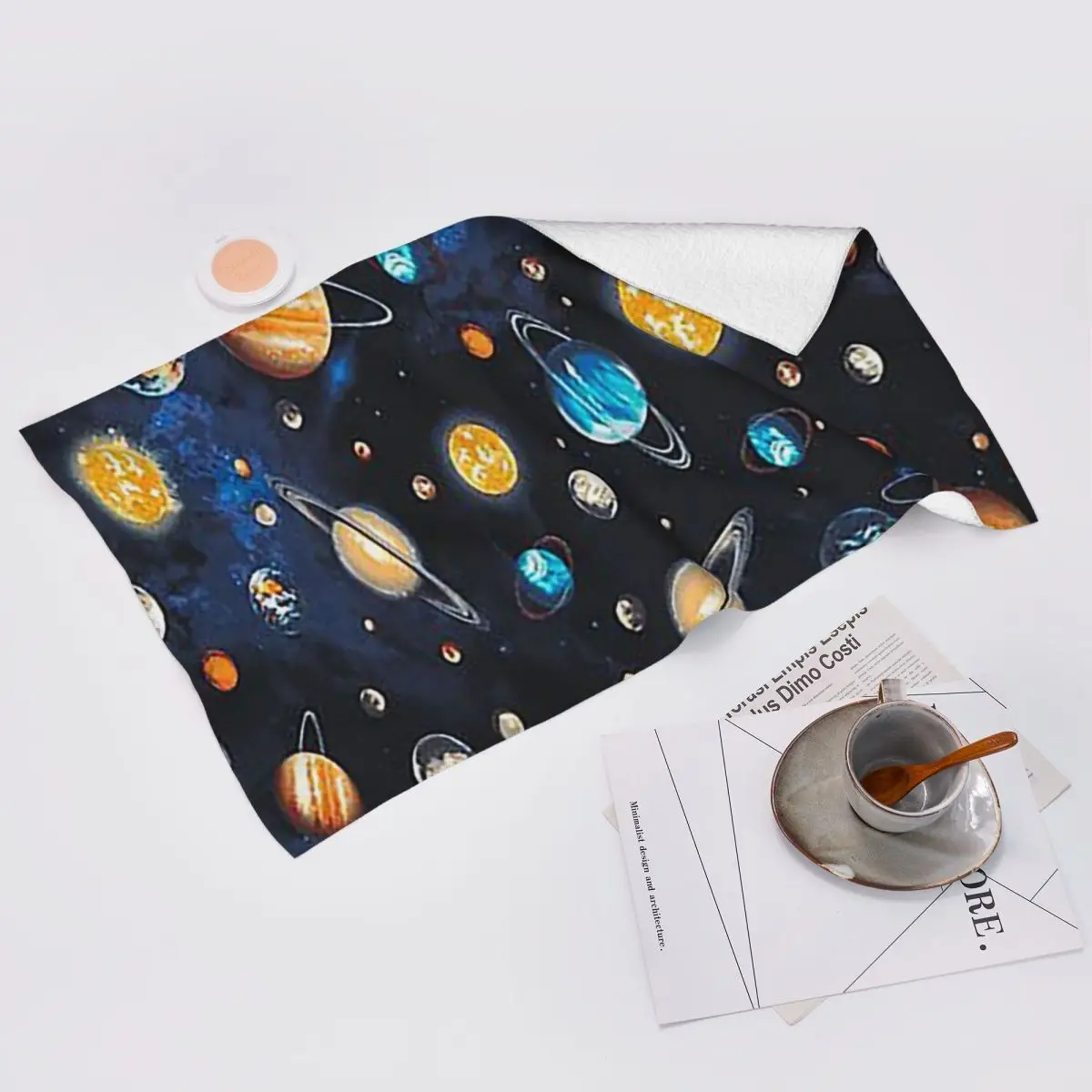 Custom Solar System Space Planets Universe Soft Face Towel Quick Dry Pool Bath Cotton Towels Breathable