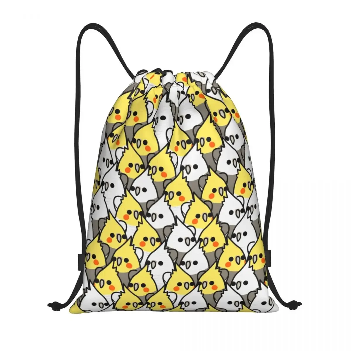 Parrot Birds Cockatiel Squad Drawstring Backpack Sports Gym Bag for Men Women Animal Shopping Sackpack