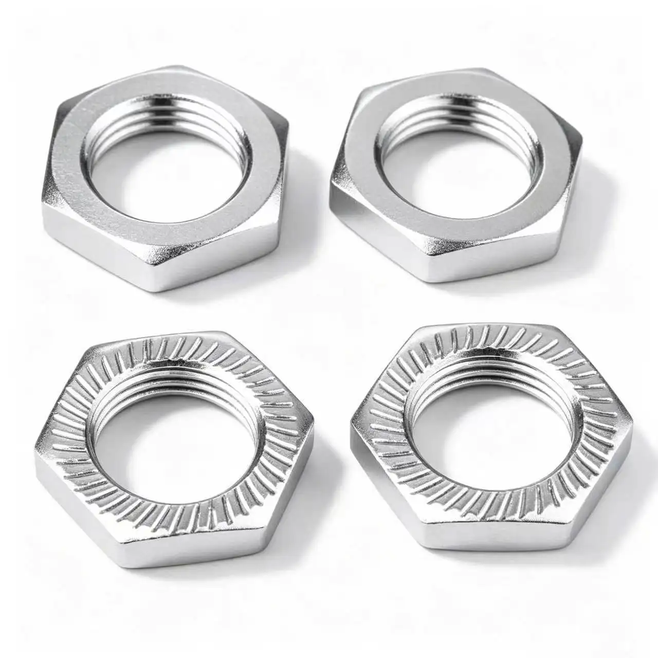 4Pcs 12mm Serrated Aluminum Wheel Hex Nuts Anti-Lock for 1/10 RC Car TRX4 SCX10 D90 Wraith Rock Crawler Upgrade Parts