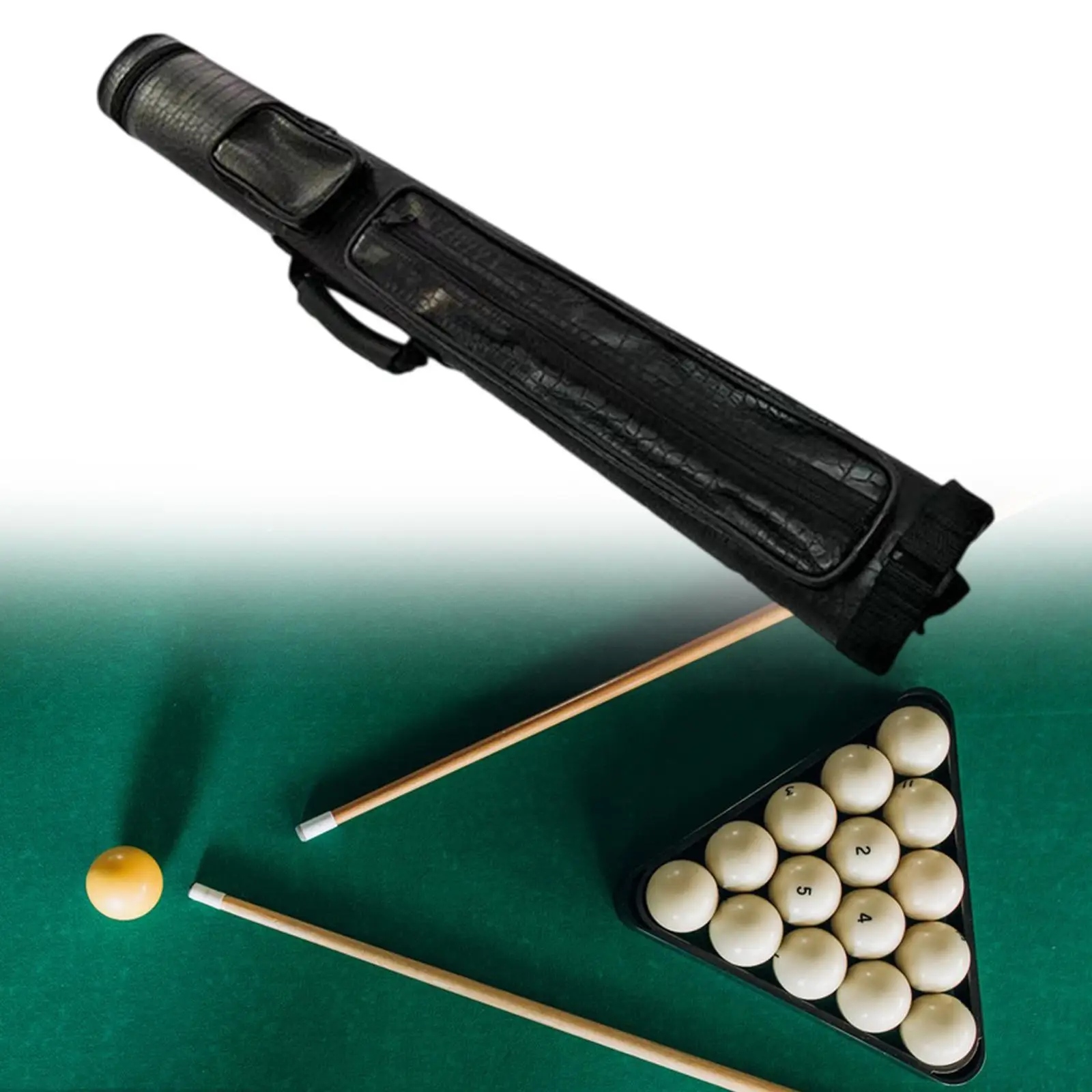 

Pool Cue Case 4 Holes Pouch Protector Professional Billiard Pole Storage Bag