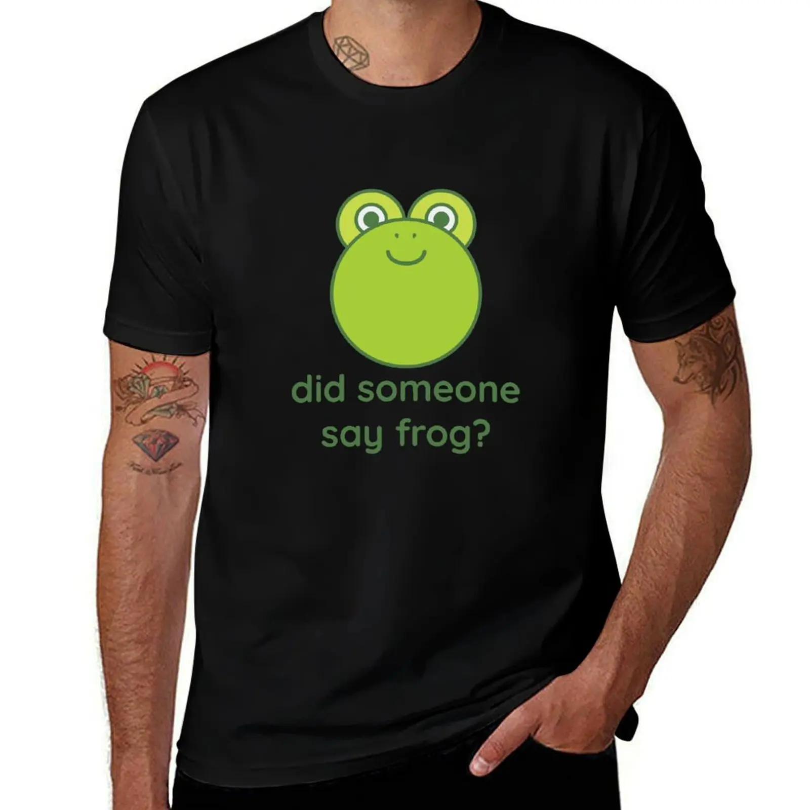 

Did someone say frog T-Shirt cute tops oversize t-shirts man Personalized t-shirt shirts graphic tee men