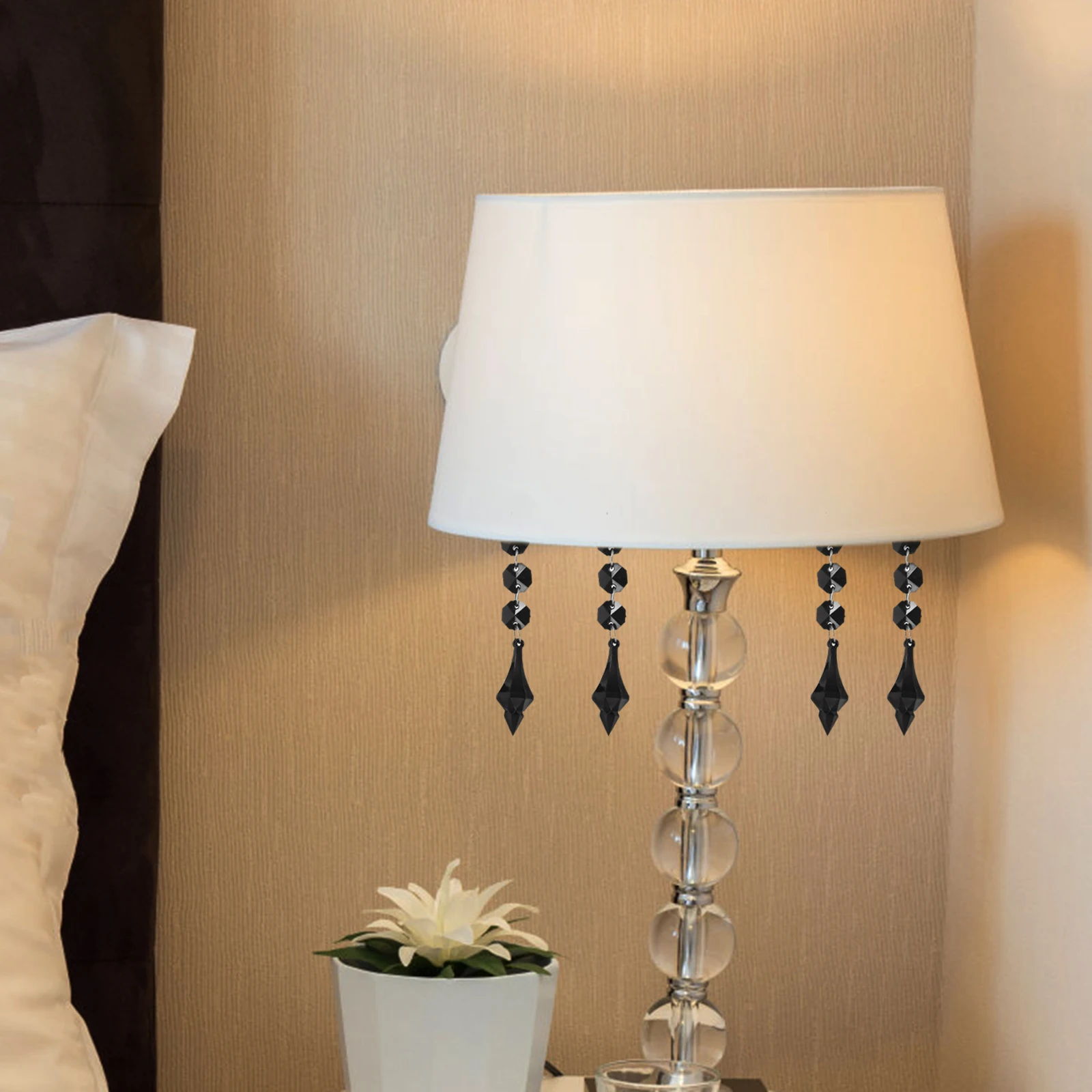 

10Pcs Chandelier Decoration Crystal Pendant Drops DIY Acrylic Prisms for Decorative Lighting Suncatcher Hanging Crystal