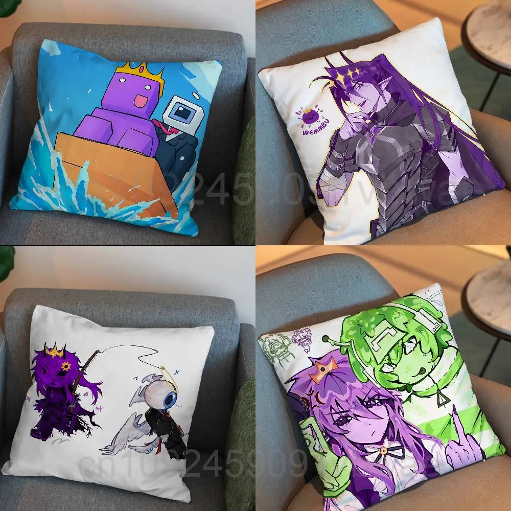 

game Wemmbu Tax Duo Eggchan Print Throw Pillow Cover 45×45cm Square Cushion Case for Living Room Bedroom Decor