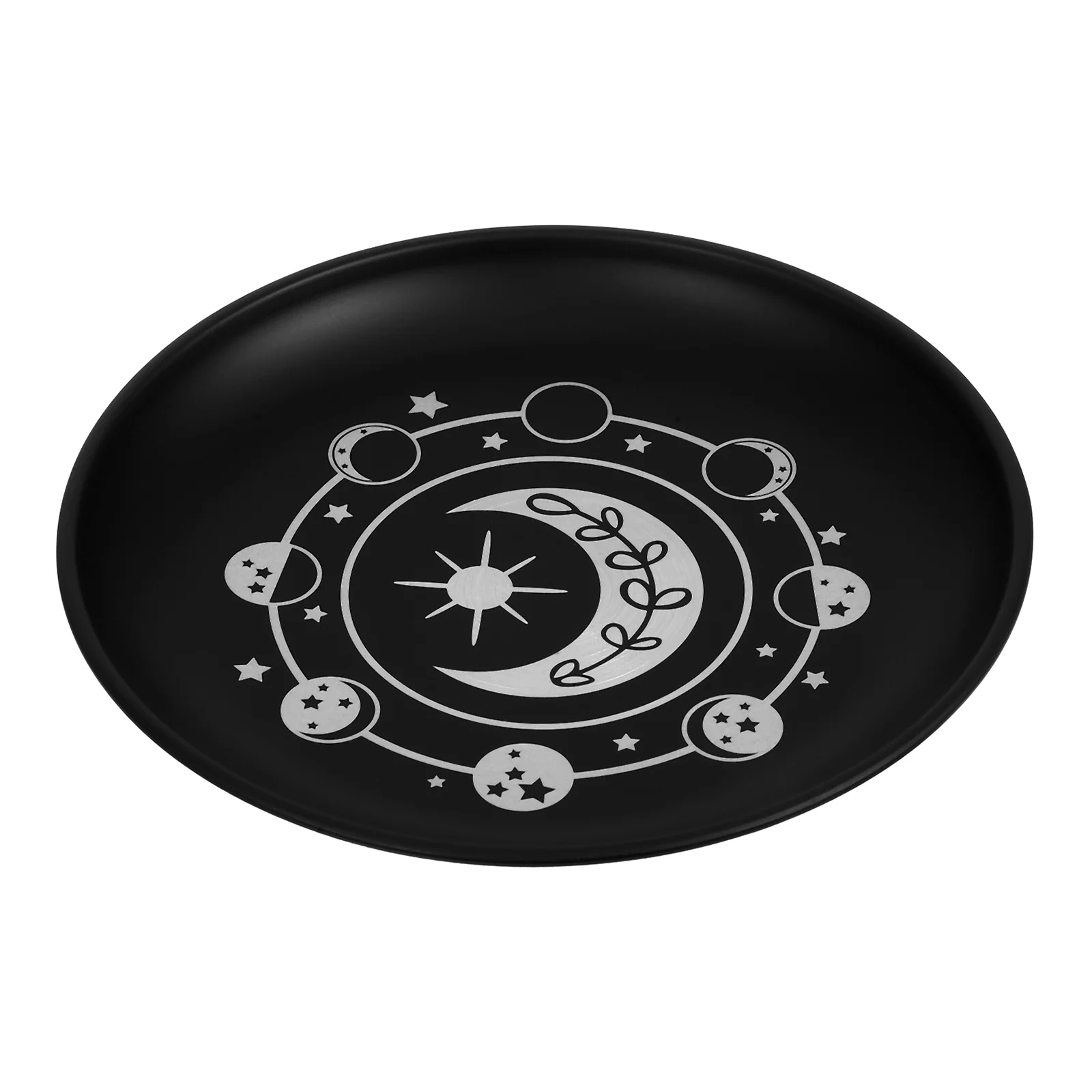 

Stainless Steel Decorative Holder Tray Round Metal Altar Plate Tealight Storage Display Tray Multi-Functional Household