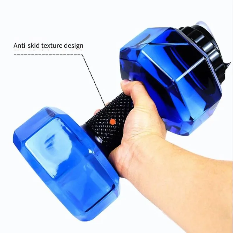 

Outdoor sports fitness dumbbell kettle water-filled plastic dumbbell cup large capacity fitness water cup