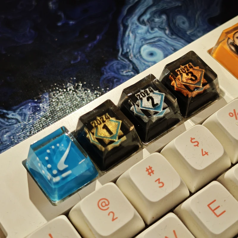 

CSGO HLTV Tournament Top Players Resin Keycaps OEM Profile Customized Keyboard Caps for Game Mechanical Keyboard Accessories