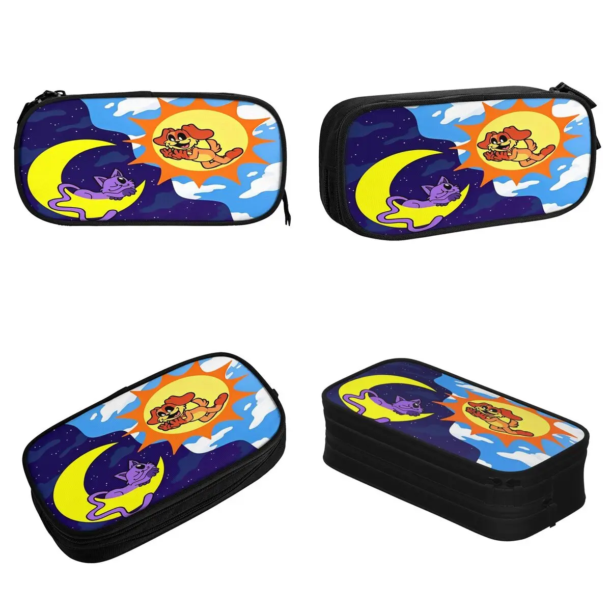 Funny Game S-Smiling Critters Pencil Cases Cartoon Pen Bag Kids Big Capacity Students School Cosmetic Pencilcases