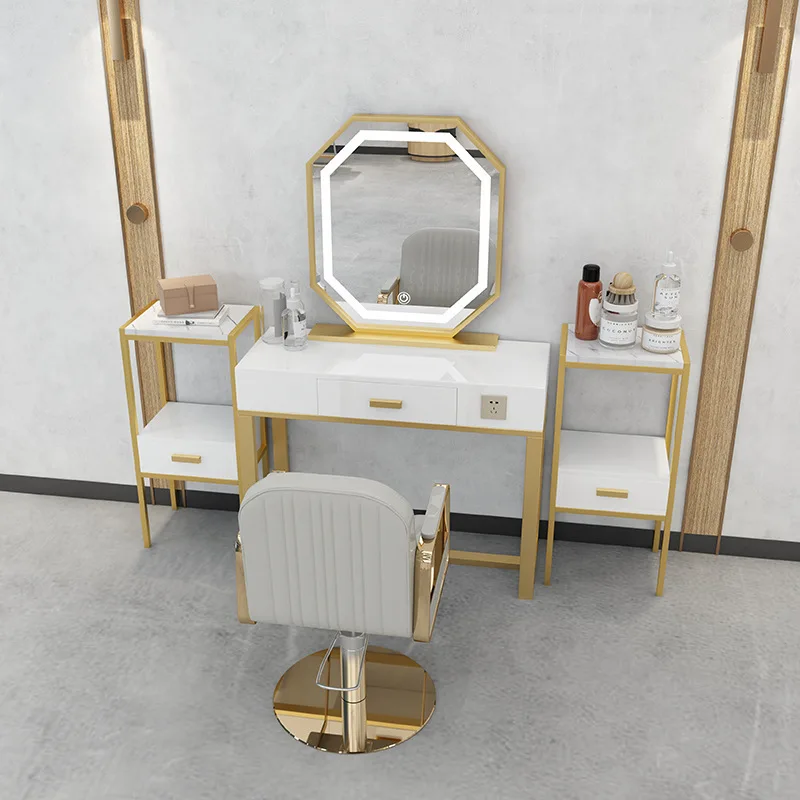

Luxury High Quality Hair Salon Salon Hairdressing Barber Mirror Station Island Salon Mirror