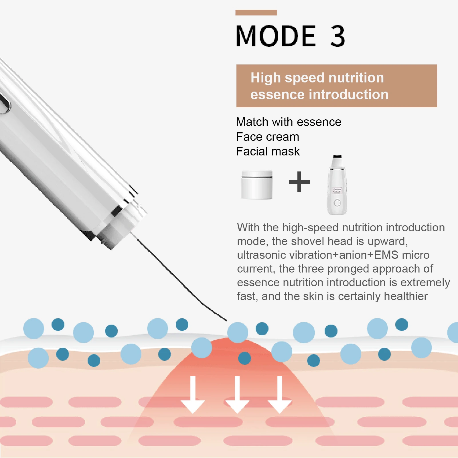 Ultrasone Huid Scrubber Gezichtsmassager Poriereiniger Mee-eter Acne Remover Gezichtsreinigingsmachine LCD Digitaal Display USB Rec