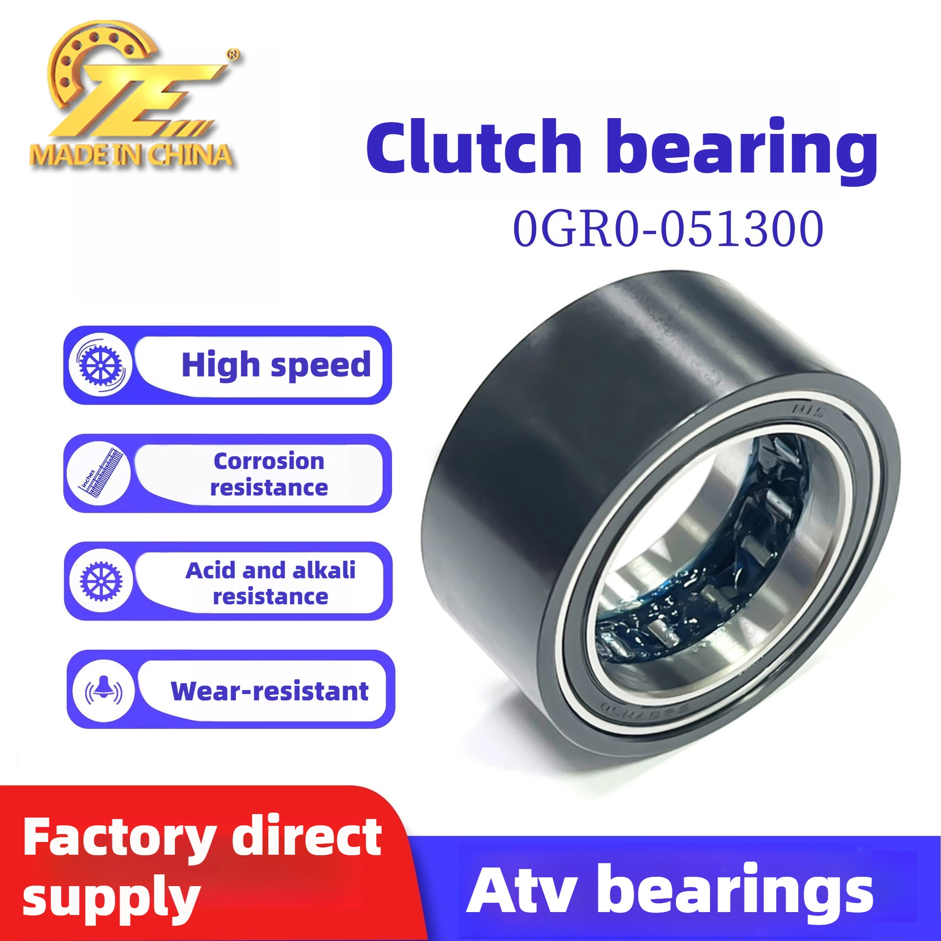 2Pcs China Spot Supply 0GR0-051300 Clutch Bearings Can-am Chunfeng 450/550 ATV Bearings