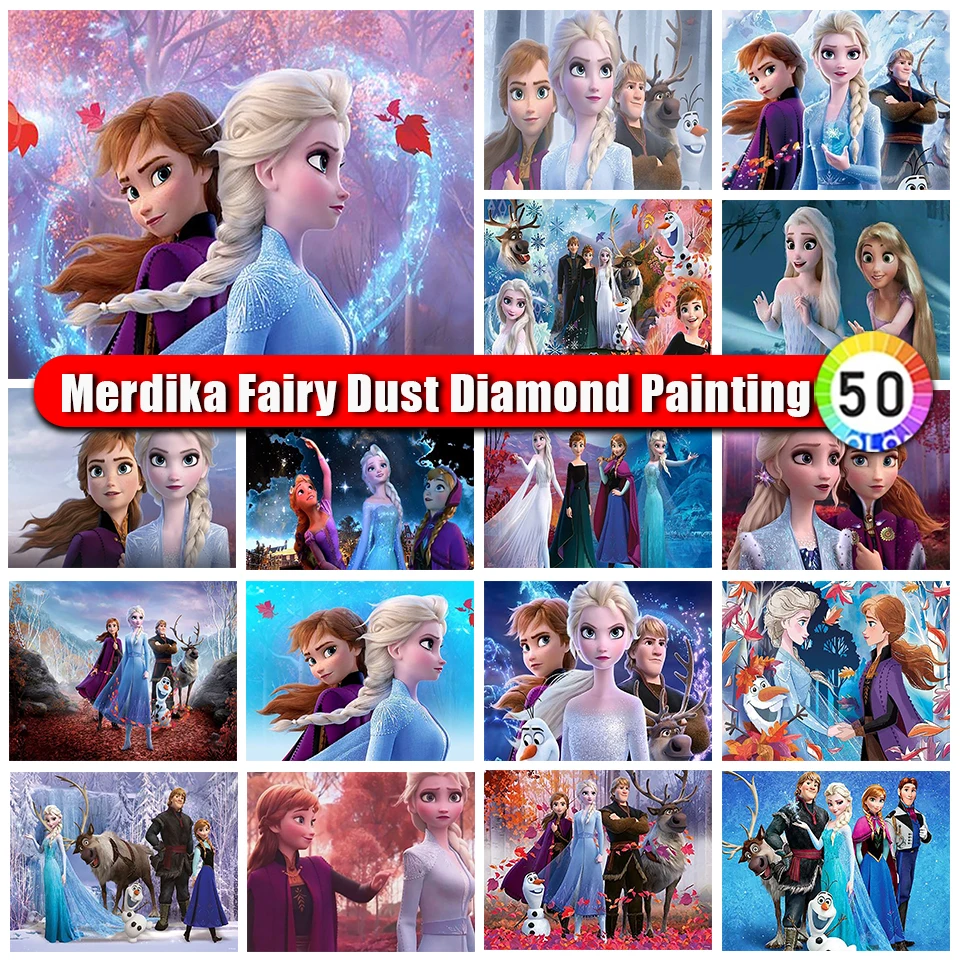 

Merdika Fairy Dust Diamond Painting Disney Frozen Zipper Bag 5D Full Diamond Mosaic Princess Elsa.Anna Embroidery Cross Stitch