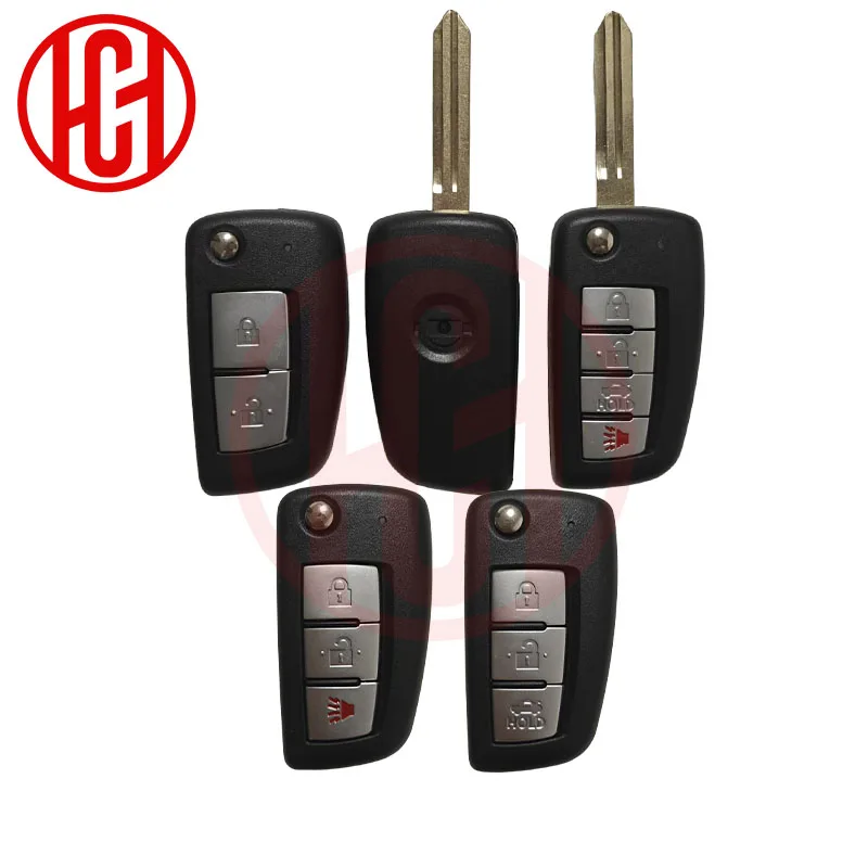 

Remote Car Key Shell Case 2/3/4 Buttons For Nissan Qashqai Sunny NV200 J11 Pulsar C13 Juke X-Trail T32 Micra Auto Flip Key NSN14
