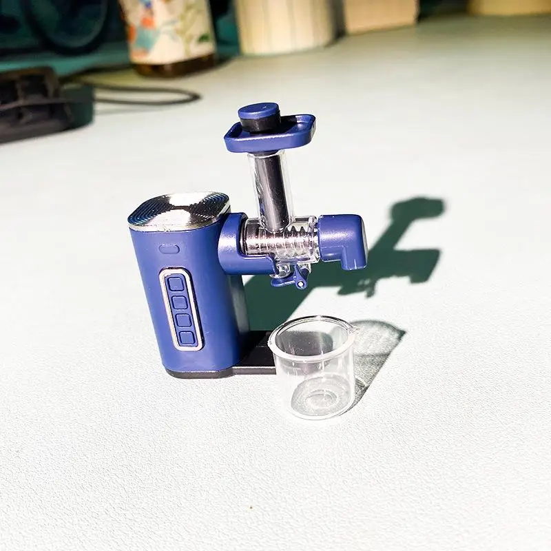 1 Juego de Mini máquina exprimidora de frutas para juego de comida, exprimidor en miniatura para casa de muñecas a escala 1:12, licuadora, modelo de simulación, decoración de escena