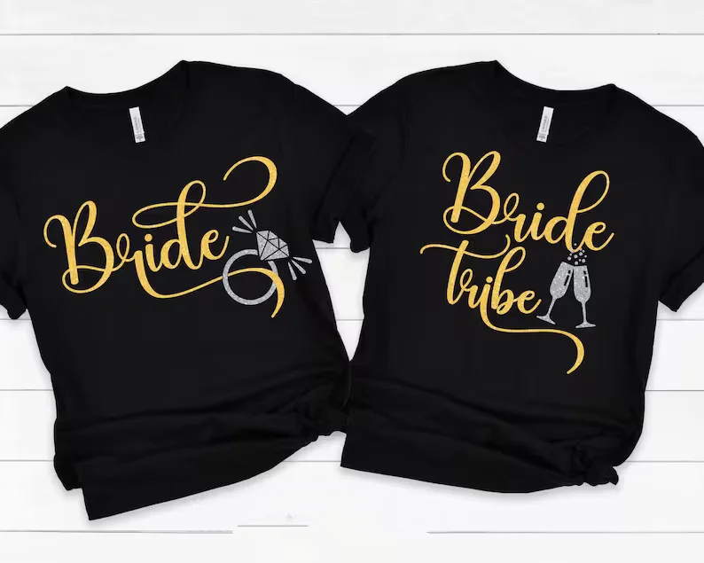 Bachelorette Party Bridal Shower Shirt Hen Party T-Shirt  Bachelorette Bride Team  Bridesmaids Gift Short Sleeve Top Tees O Neck